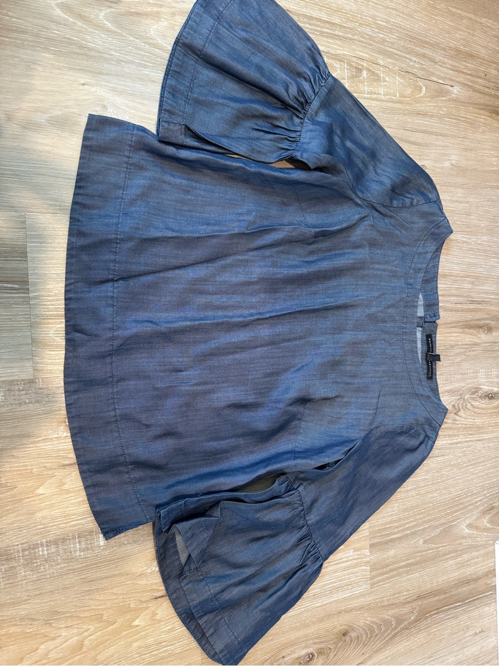 White House Black Market Denim-Blue Shirt